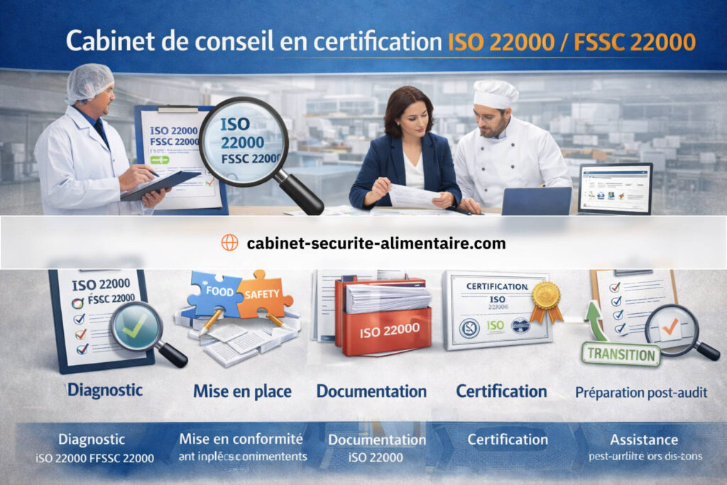 Cabinet de conseil en certification ISO 22000 / FSSC 22000